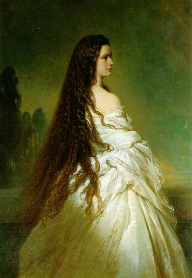Franz Xaver Winterhalter Elisabeth Kaiserin von osterreich Norge oil painting art
